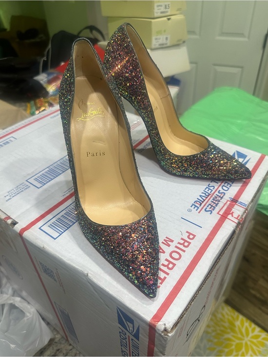 Christian Louboutin Shoes - Christian Louboutin Multicolor Glitter Pointed-Toe Stiletto